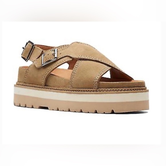 Clarks Shoes - Clarks Orianna Roam Dark Sand Sable Fonce Tan Sandals Size 8.5